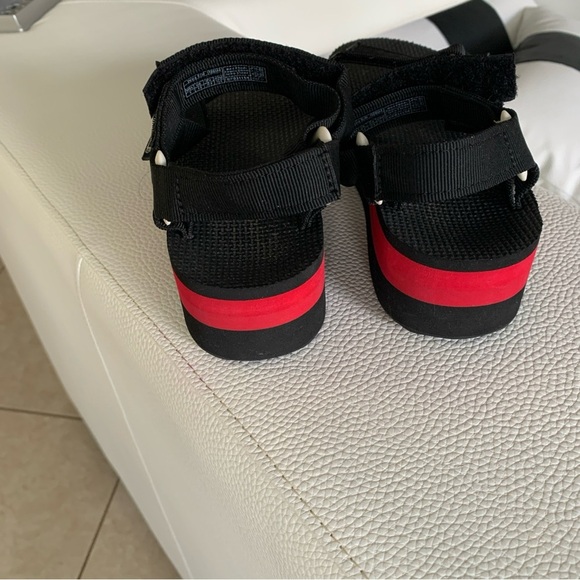 Teva Women's Black and Red Sandals - Picture 3 of 4